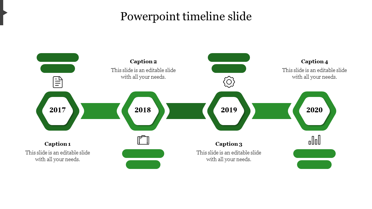powerpoint timeline slide-4-Green